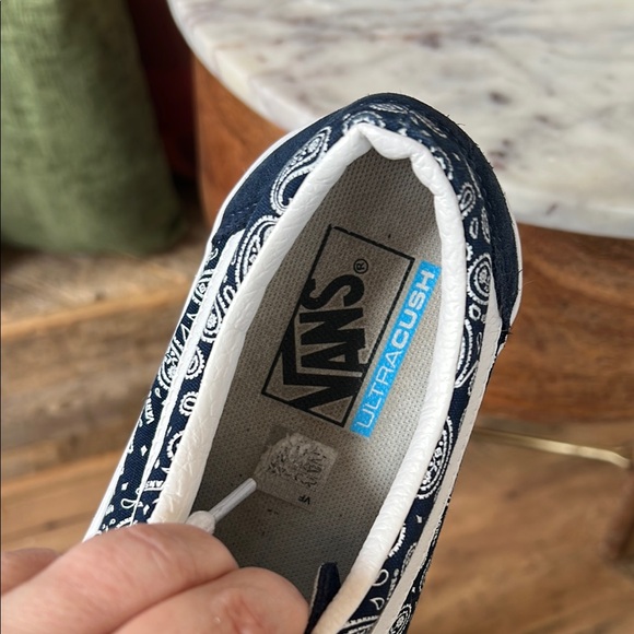 Vans Black and White Paisley Sneakers - Picture 3 of 6